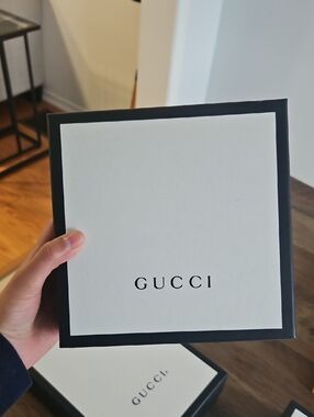Gucci White and Black Logo Gift Box - Smaller Size